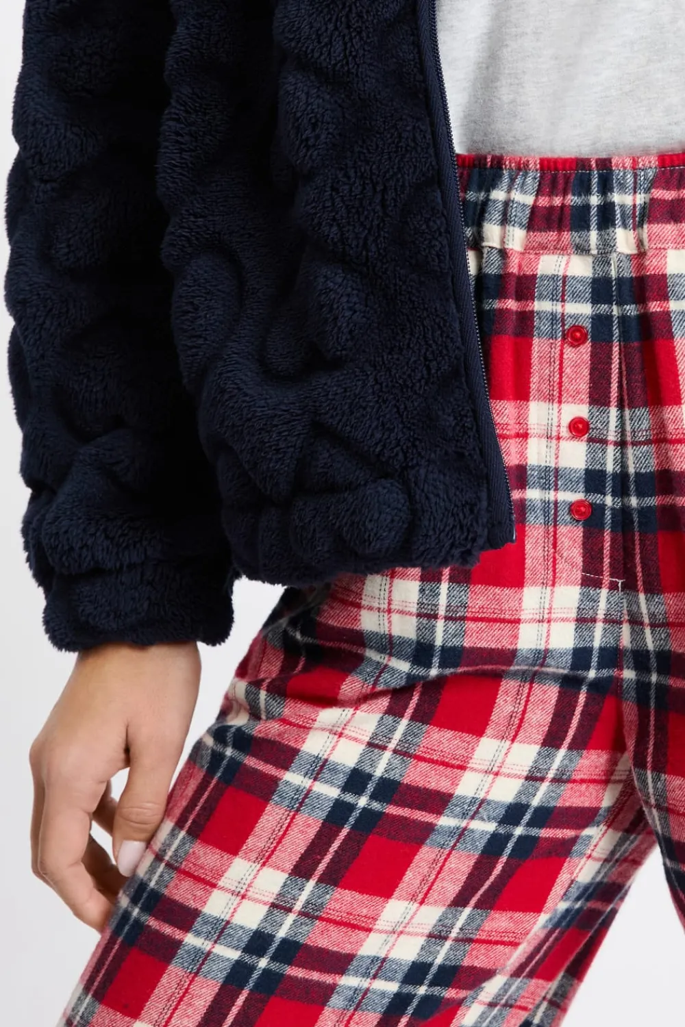Clearance ETAM Conjunto de pijama de 3 piezas con estampado y algodón MARINO