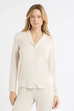 Sale ETAM Conjunto de pijama de 2 piezas de manga larga BEIGE