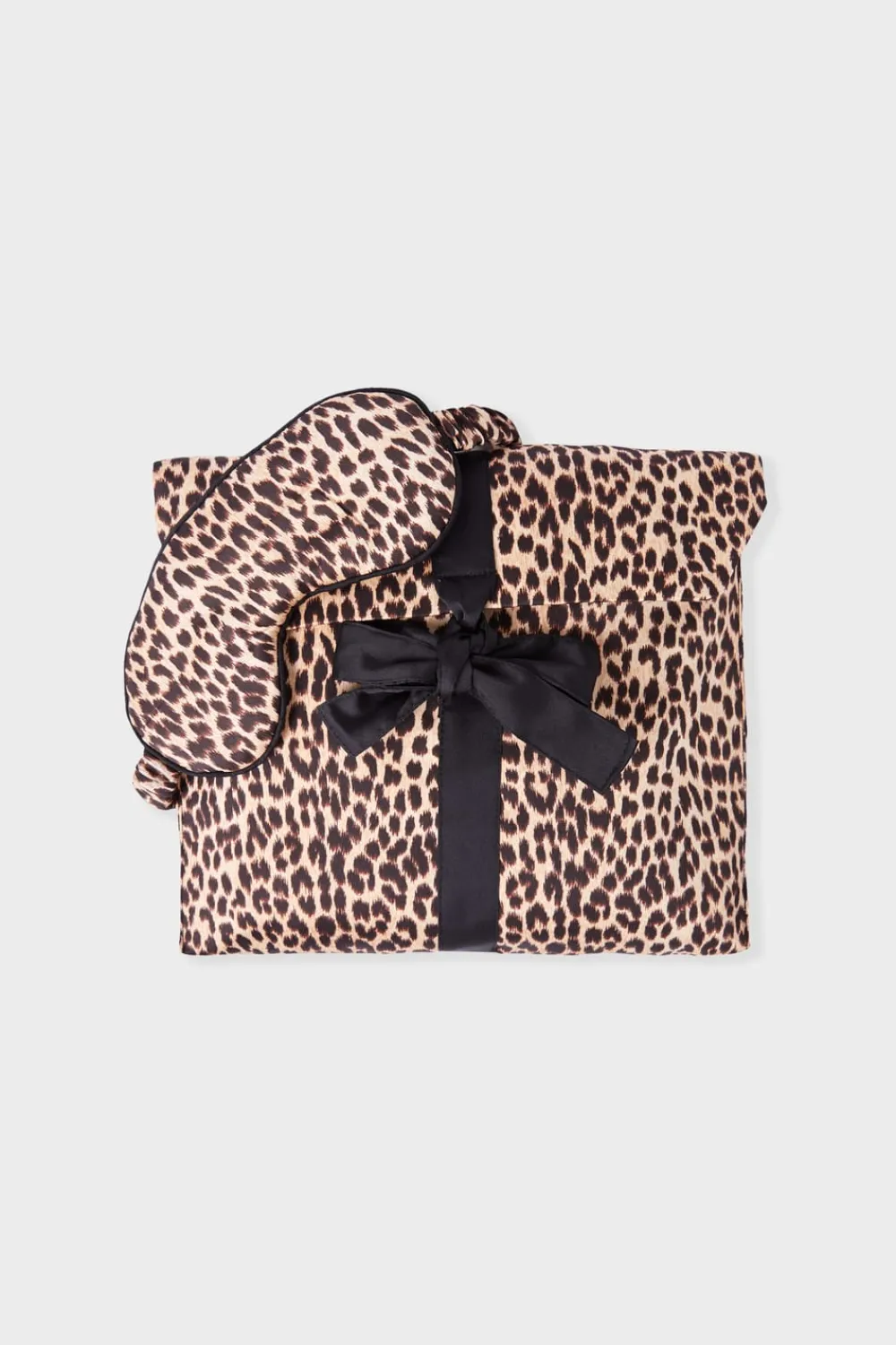 New ETAM Conjunto de pijama de 2 piezas con estampado y antifaz IMP FD MARRON