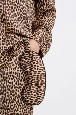 New ETAM Conjunto de pijama de 2 piezas con estampado y antifaz IMP FD MARRON