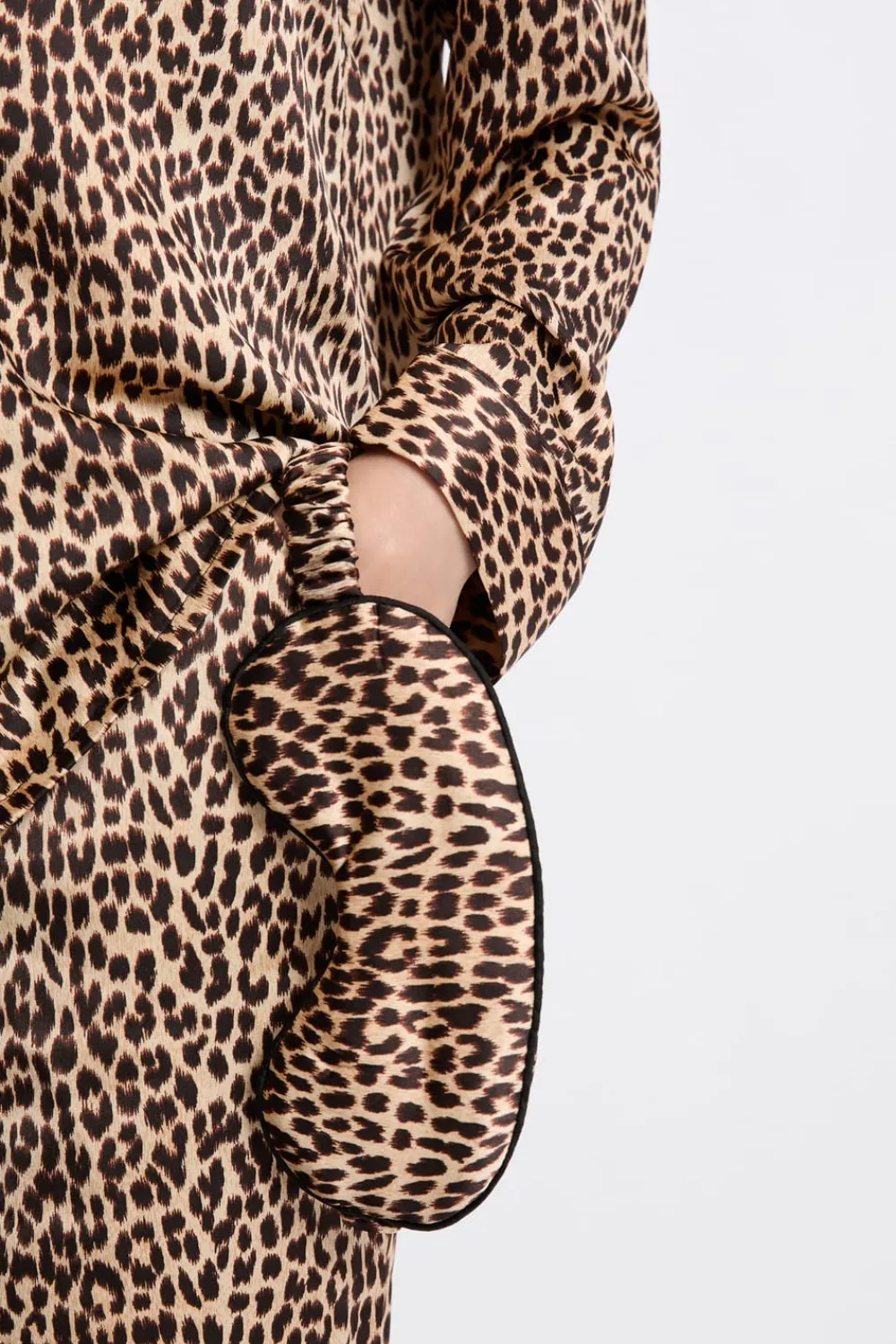 New ETAM Conjunto de pijama de 2 piezas con estampado y antifaz IMP FD MARRON