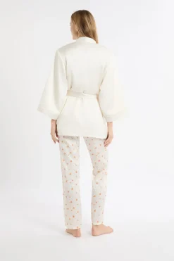 New ETAM Conjunto de pijama de 3 piezas de satén IMP FD CRUDO