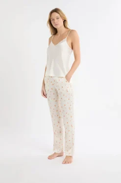 New ETAM Conjunto de pijama de 3 piezas de satén IMP FD CRUDO