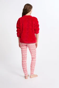 Online ETAM Conjunto de pijama de 2 piezas con estampado ROJO