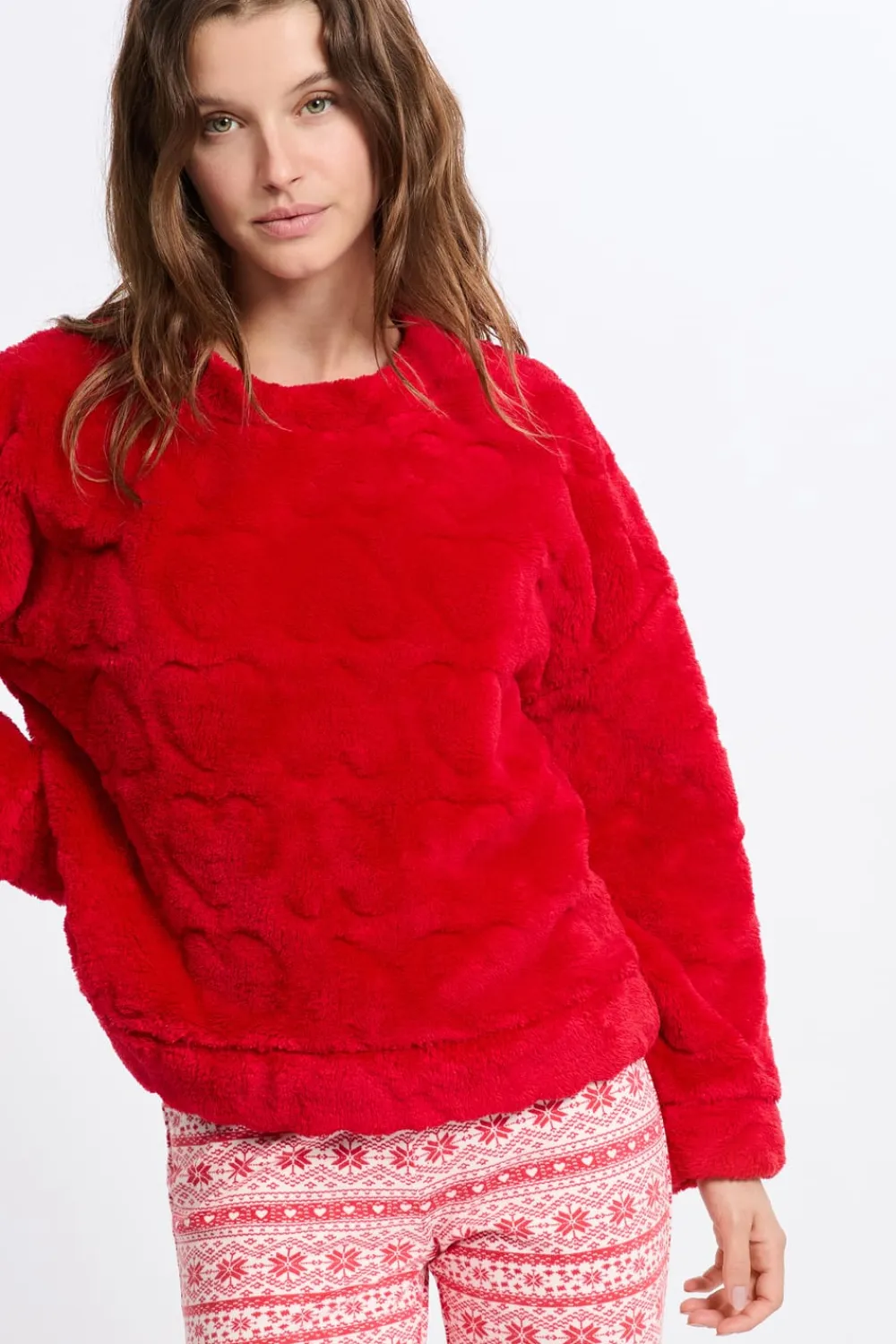 Online ETAM Conjunto de pijama de 2 piezas con estampado ROJO