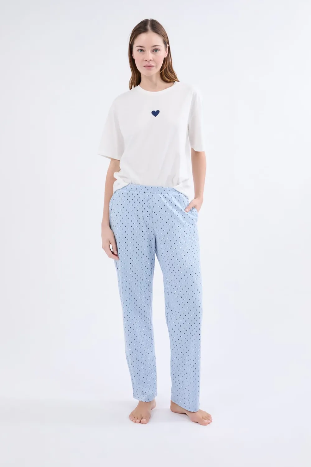 Best ETAM Conjunto de pijama de 3 piezas con estampado AZUL