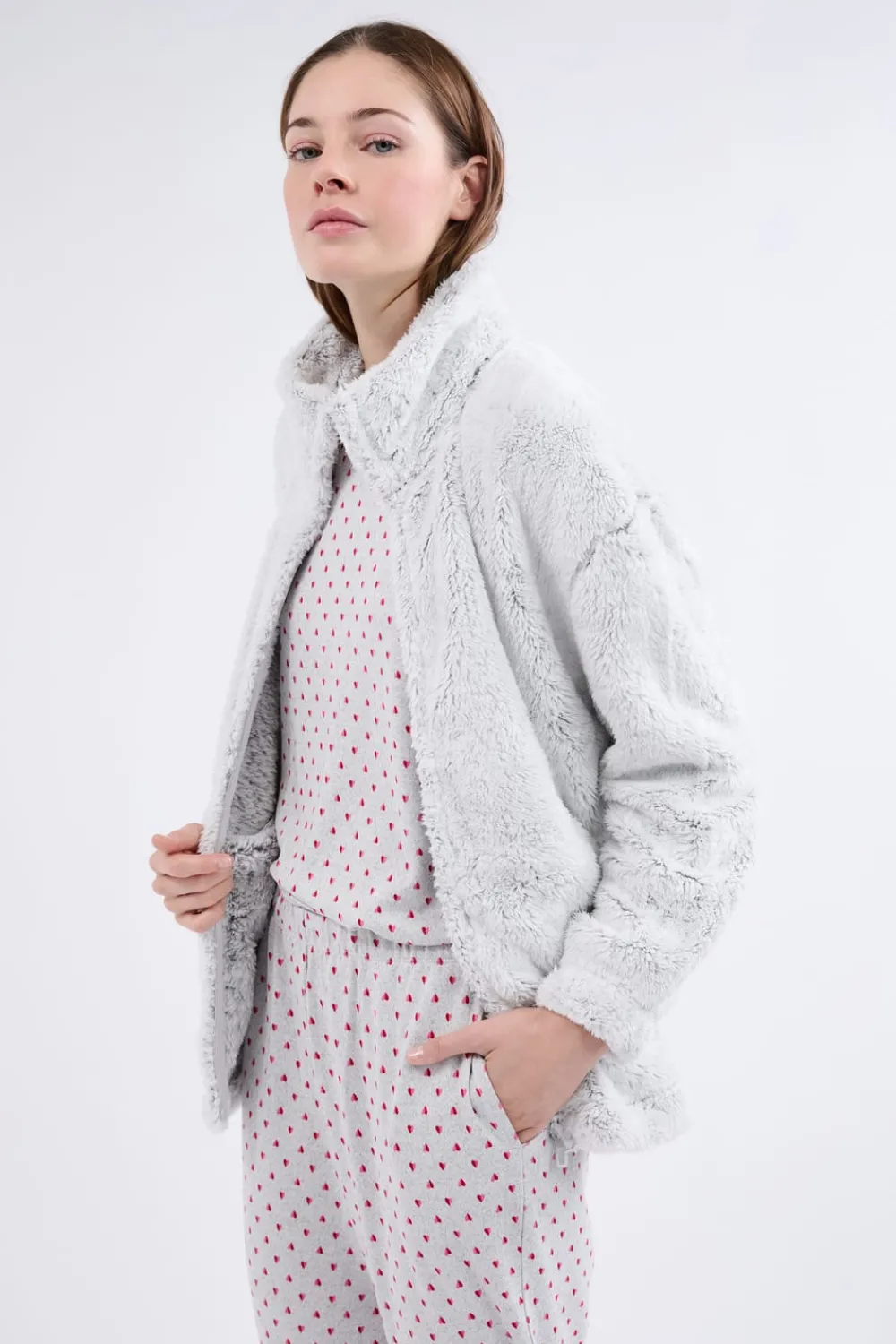 Discount ETAM Conjunto de pijama de 3 piezas GRIS