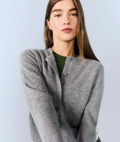 New ETAM Cárdigan con botones de cachemira GRIS
