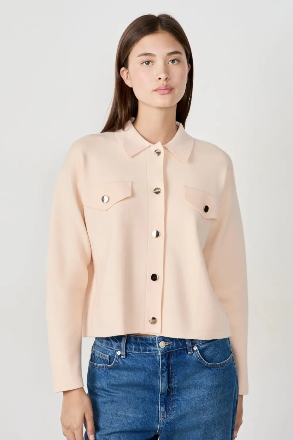 Sale ETAM Cárdigan con botones dorados BEIGE