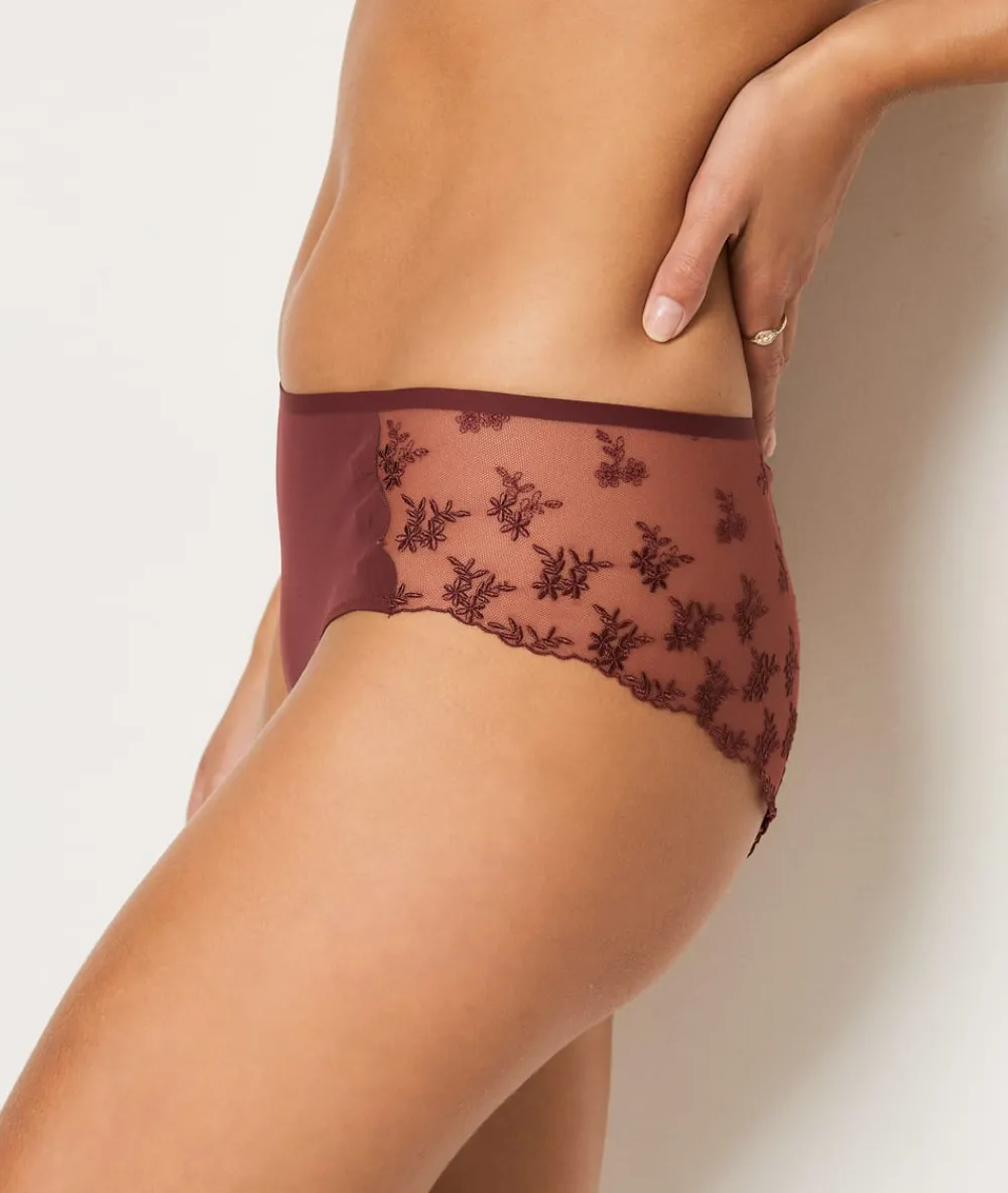 Outlet ETAM Culote de tul bordado TERRACOTA