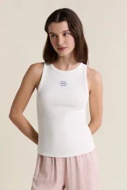 Discount ETAM Débardeur de pyjama en coton ECRU