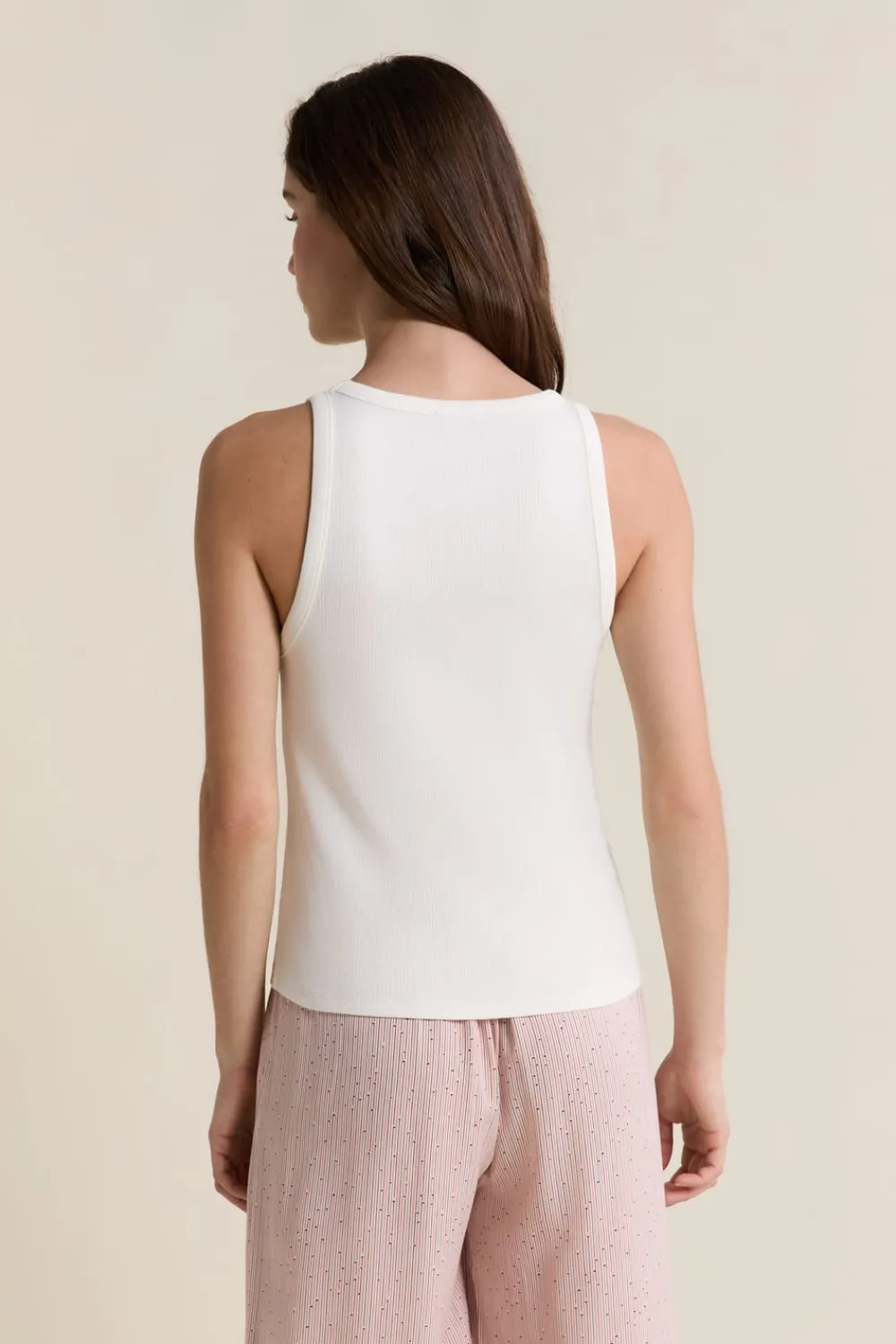 Discount ETAM Débardeur de pyjama en coton ECRU