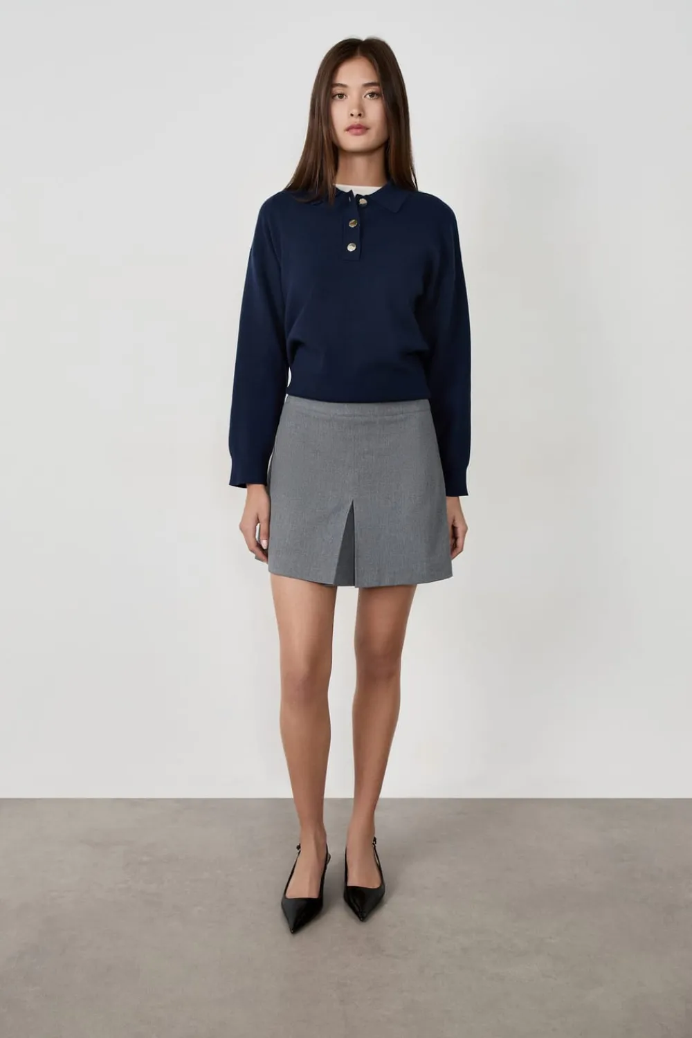 Hot ETAM Falda corta GRIS CLARO