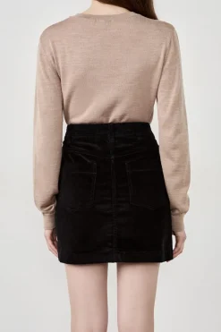 Outlet ETAM Falda corta de terciopelo NEGRO