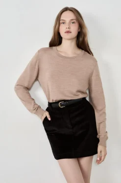 Outlet ETAM Falda corta de terciopelo NEGRO