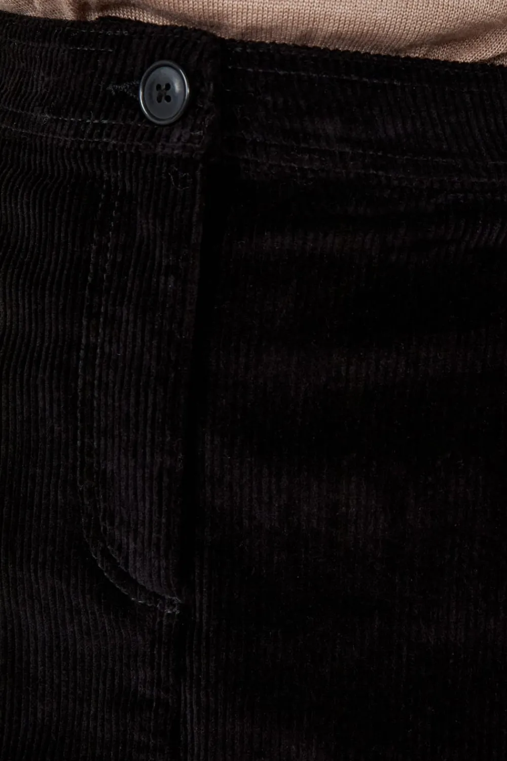 Outlet ETAM Falda corta de terciopelo NEGRO
