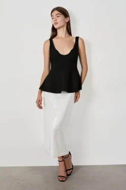 Sale ETAM Falda de lentejuelas BLANCO