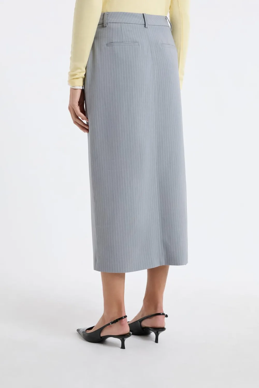 Best ETAM Falda larga a rayas GRIS