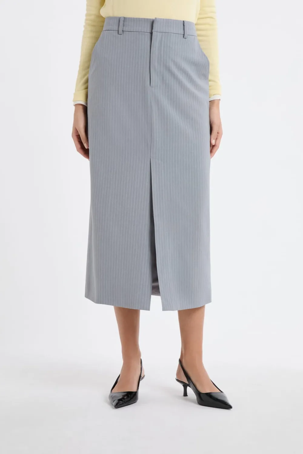 Best ETAM Falda larga a rayas GRIS