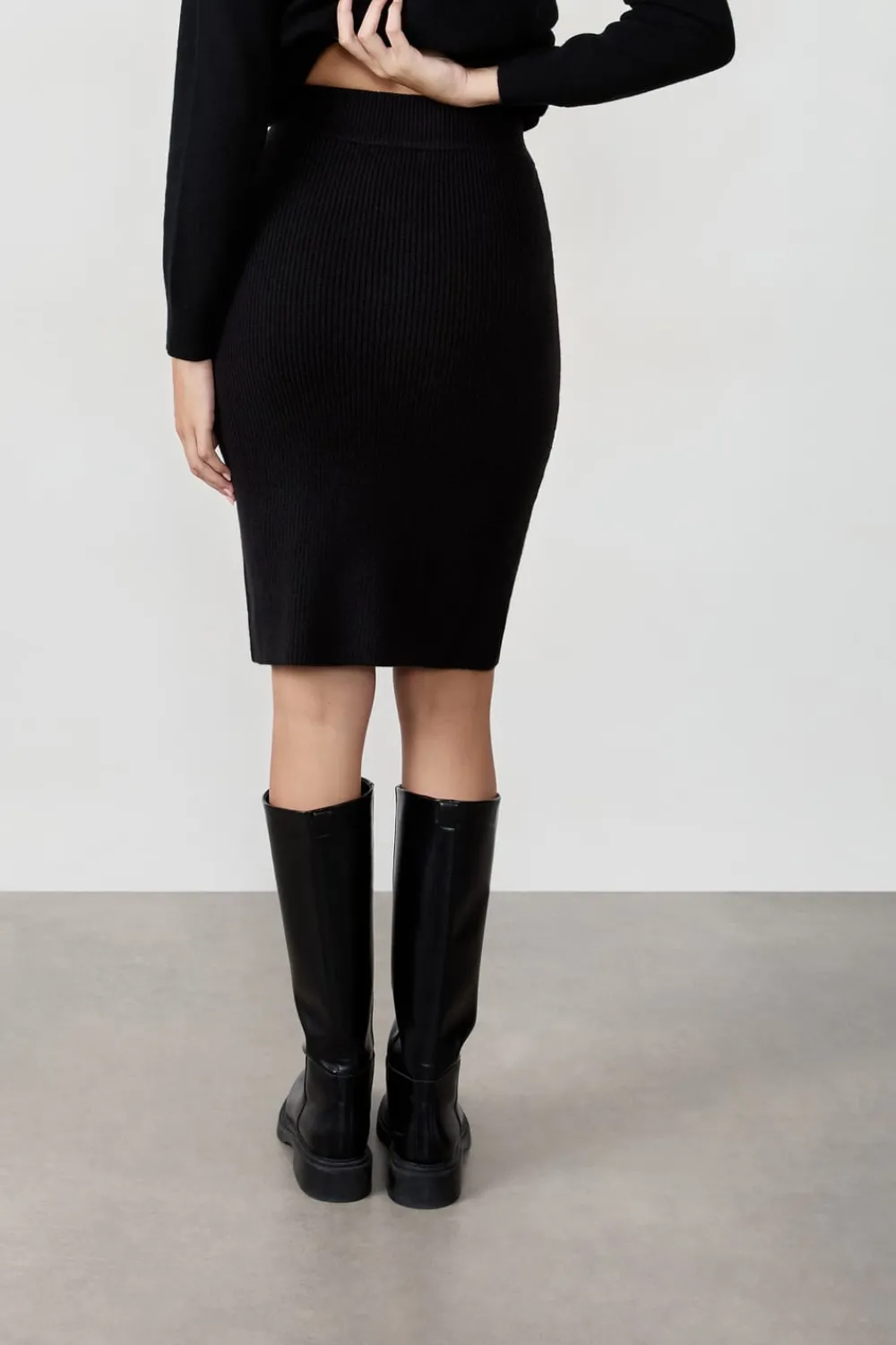 Outlet ETAM Falda larga abotonada NEGRO