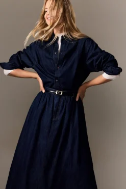 Discount ETAM Falda larga vaquera azul denim