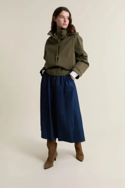 Discount ETAM Falda larga vaquera azul denim
