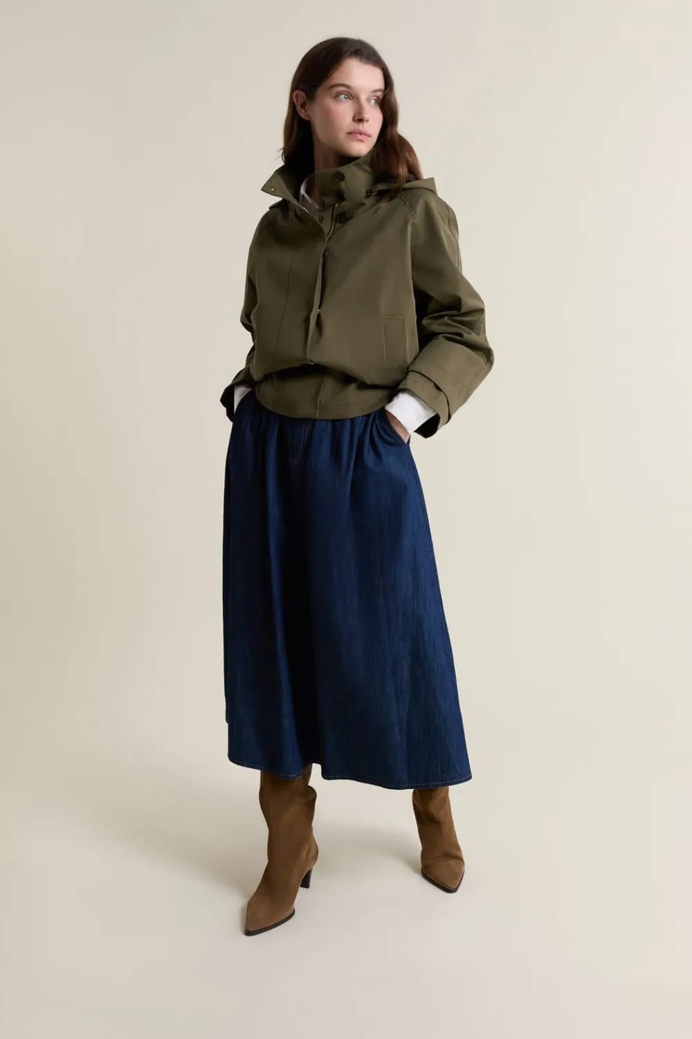Discount ETAM Falda larga vaquera azul denim
