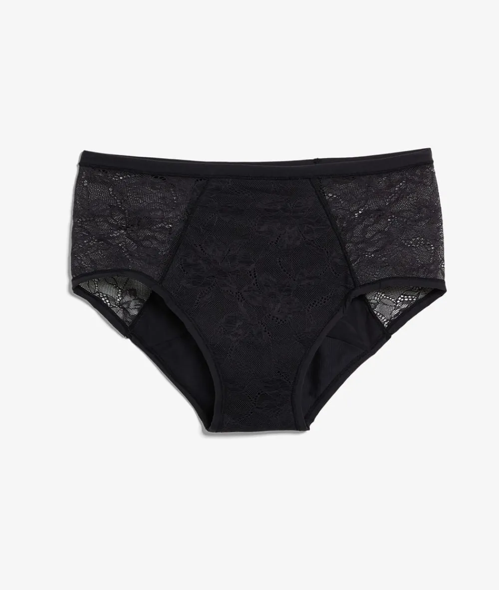 New ETAM Flujo medio - braguitas menstruales de talle alto NEGRO