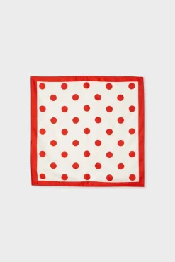 Discount ETAM Foulard en soie à motifs coeurs ROUGE