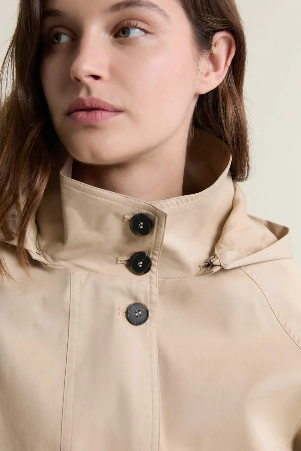 Sale ETAM Gabardina con capucha y algodón BEIGE