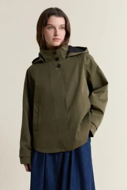 New ETAM Gabardina con capucha y algodón CAQUI