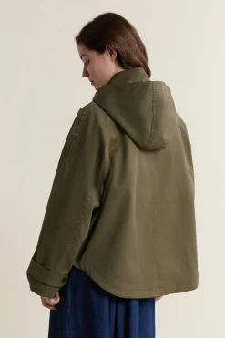 New ETAM Gabardina con capucha y algodón CAQUI