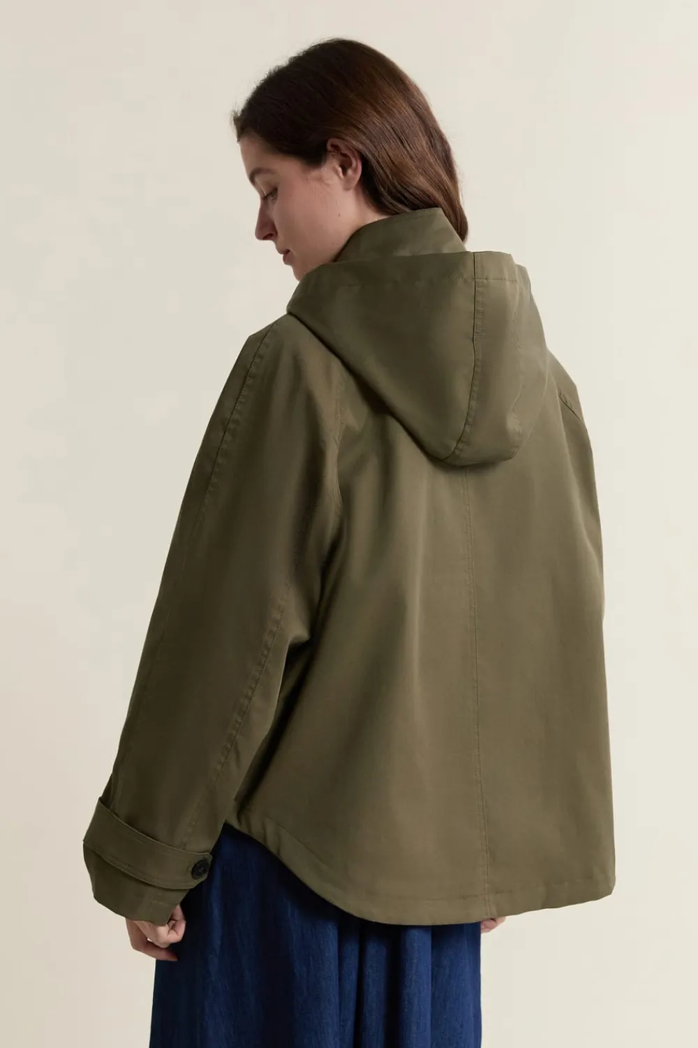 New ETAM Gabardina con capucha y algodón CAQUI