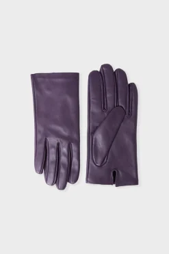 Best ETAM Guantes de cuero MORADO
