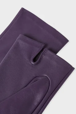 Best ETAM Guantes de cuero MORADO