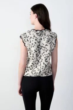 Clearance ETAM Jersey de botones sin mangas CRUDO