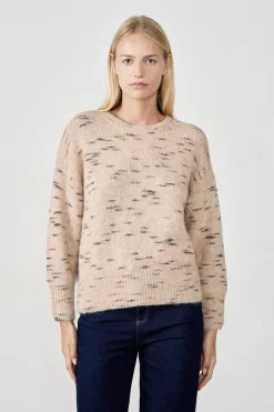 Hot ETAM Jersey de cuello redondo TAUPE