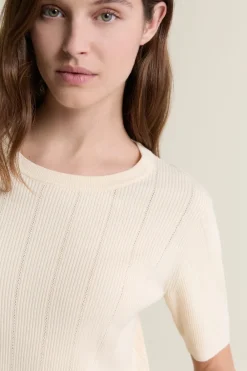 ETAM Jersey de cuello redondo y manga corta LINO