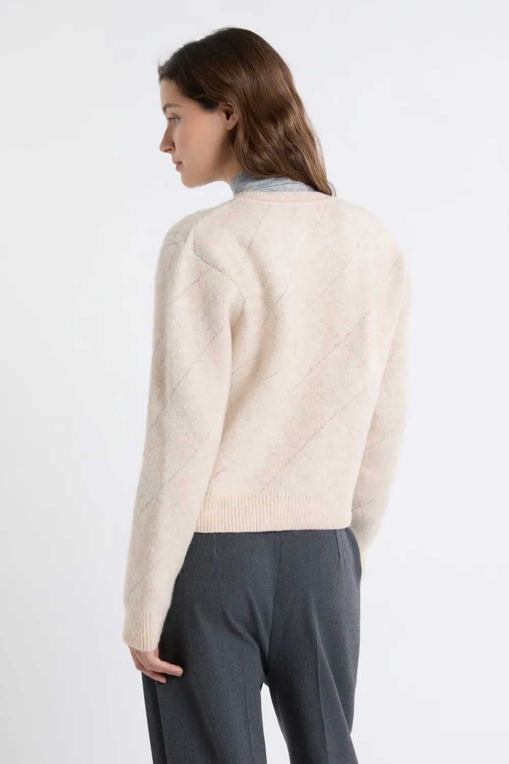 Online ETAM Jersey de cuello redondo con estampado CRUDO
