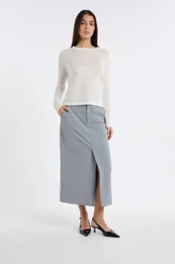 Online ETAM Jersey de cuello redondo de lana crudo
