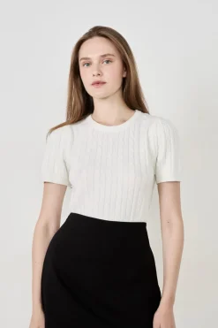Clearance ETAM Jersey de manga corta BLANCO