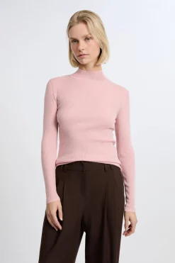 Sale ETAM Jersey de manga larga con cuello alto y lana LILA