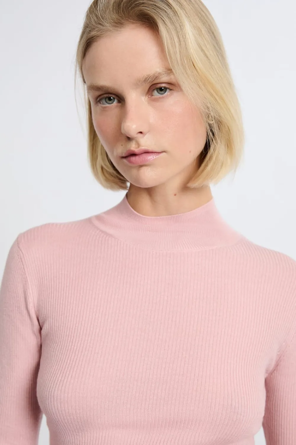 Sale ETAM Jersey de manga larga con cuello alto y lana LILA