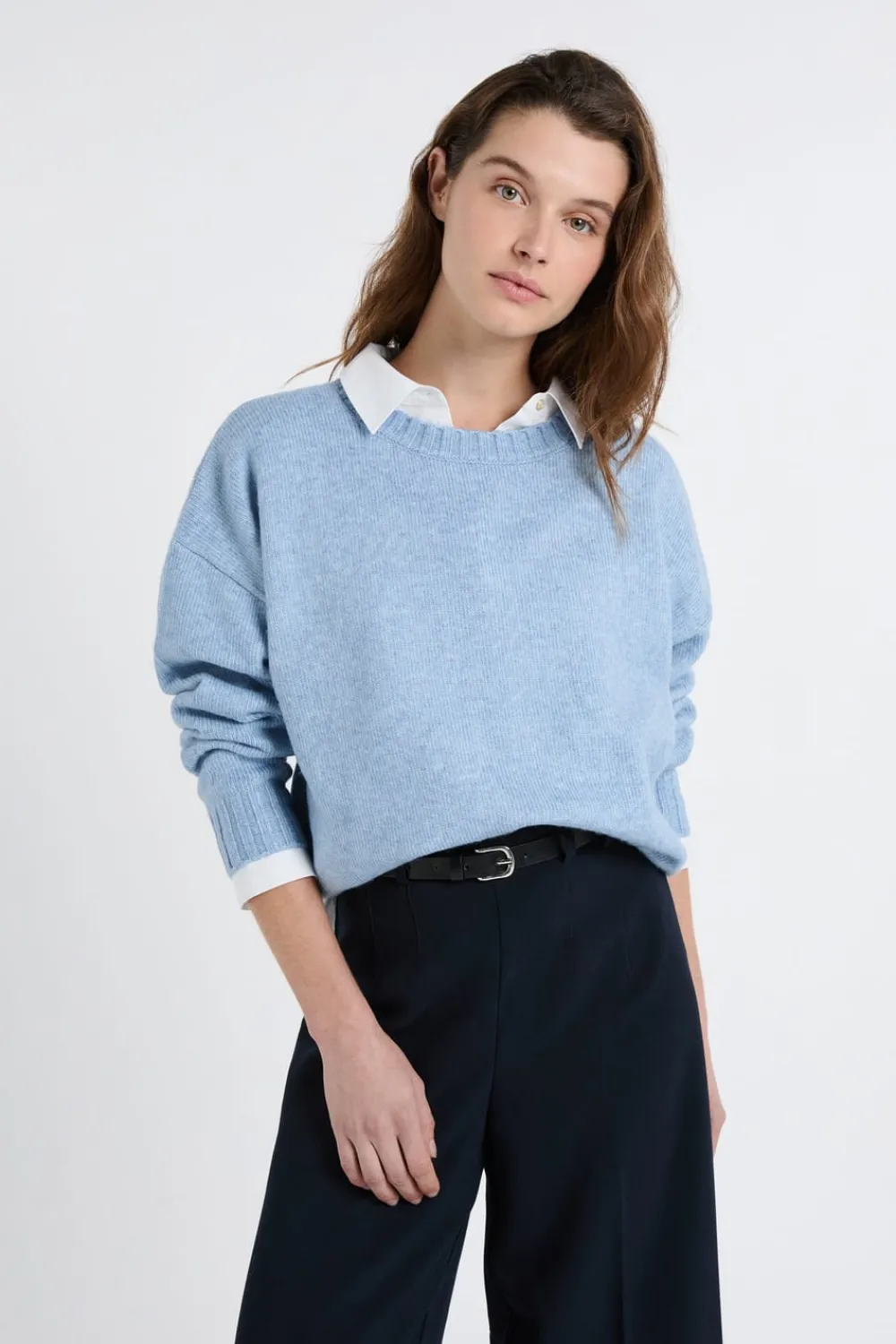Online ETAM Jersey oversize de manga larga AZUL
