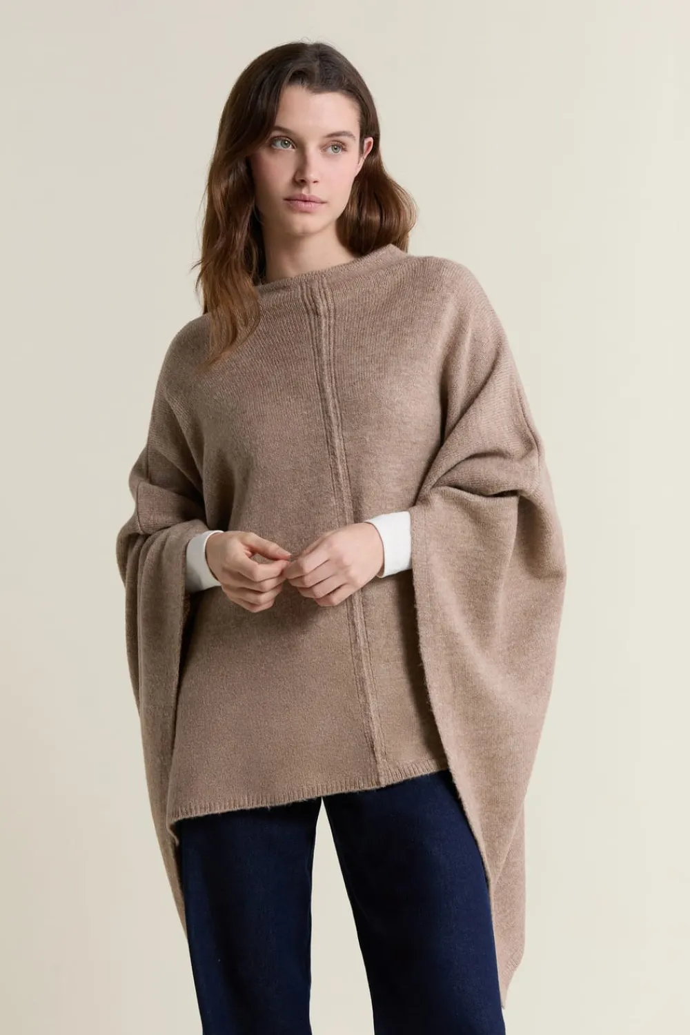 Best ETAM Jersey poncho liso GRIS