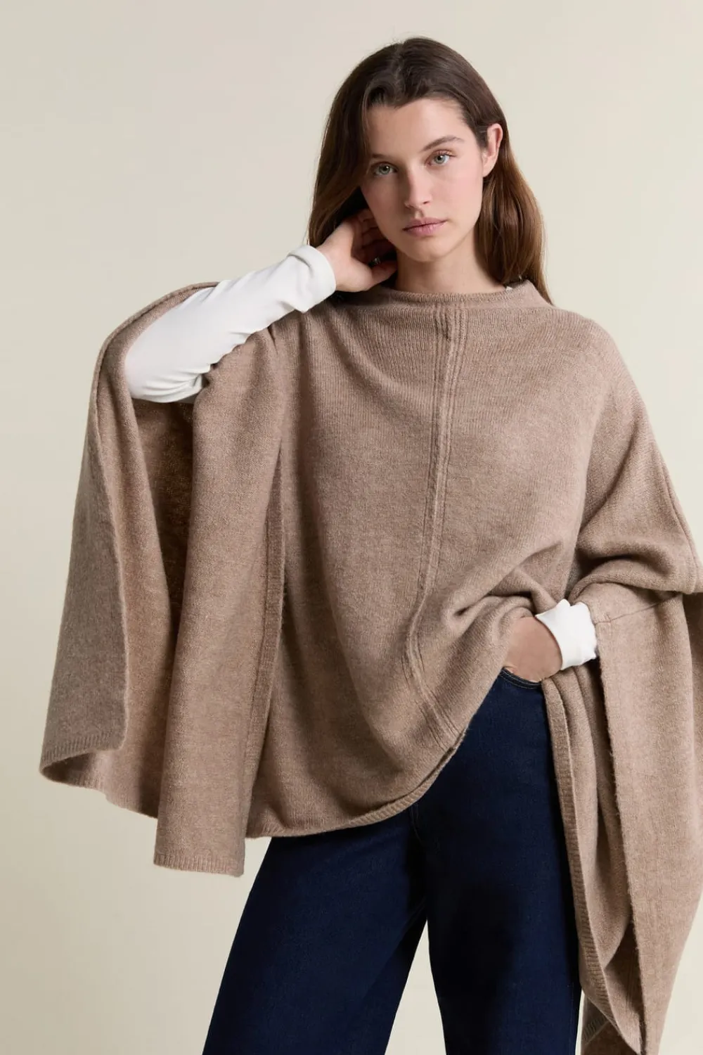 Best ETAM Jersey poncho liso GRIS