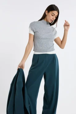 Hot ETAM Jersey sin mangas con cuello alto GRIS