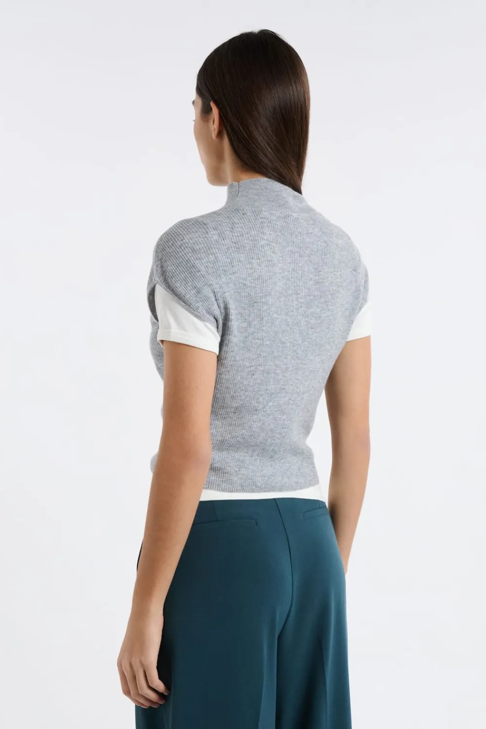 Hot ETAM Jersey sin mangas con cuello alto GRIS