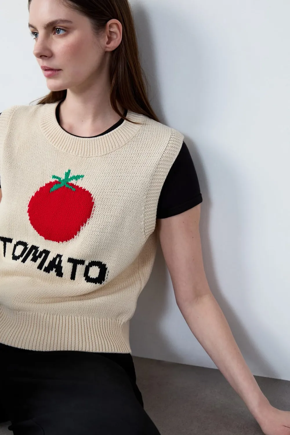 Clearance ETAM Jersey sin mangas estampado "Tomate" CRUDO