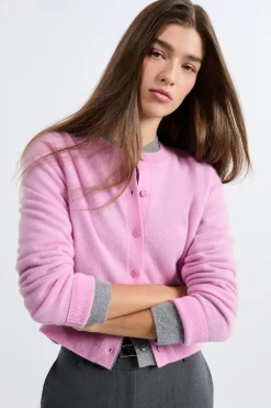 New ETAM Jersey tipo cárdigan con botones de cashmere ROSA BONBON
